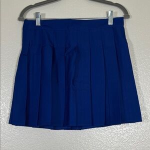 Royal blue pleated skirt, size large